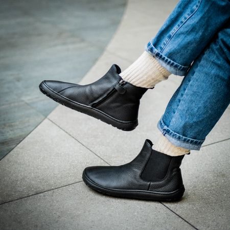 FRODDO KOTNÍKOVÉ CHELYS II Black | Barefoot chelsea boty