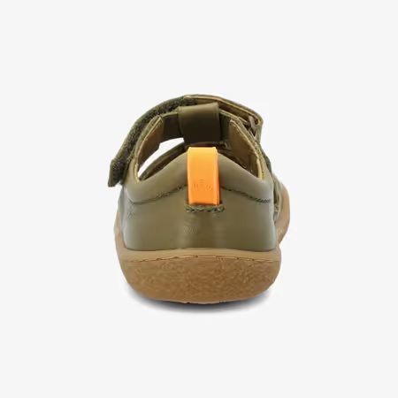 Dětské Barefoot Sandály GROUNDIES® Noto Khaki Oranžové