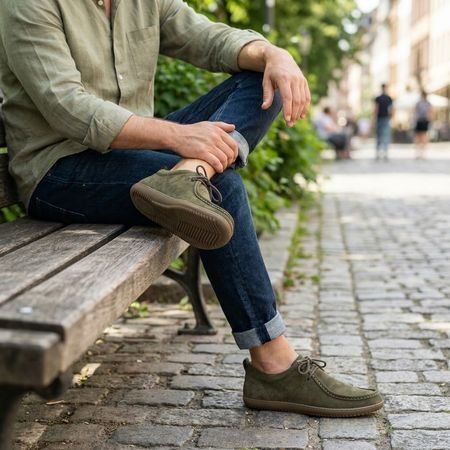 GROUNDIES® Cricket Khaki Barefoot+ Mokaszin