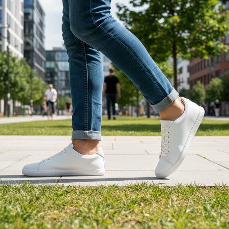 Barefoot Tenisky GROUNDIES® Zero Bílé