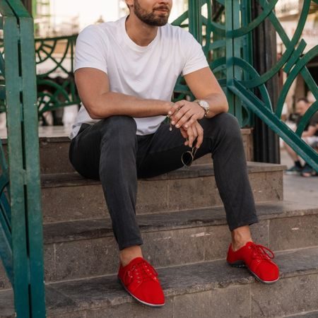 LEGUANO AKTIV Red | Barefoot tenisky