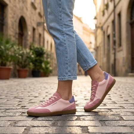 Dámské Barefoot Tenisky GROUNDIES® Panama Růžovo Orchidejové