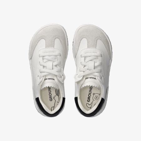 Dětské Barefoot Tenisky GROUNDIES® Panama Kids Bílo Černé