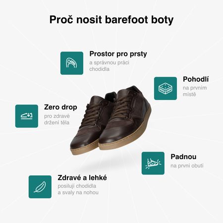GROUNDIES® Nova Special Espresso férfi Barefoot sportcipő