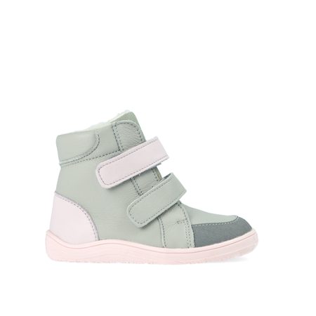 BABY BARE FEBO WINTER Grey Pink Asfaltico | Dětské zimní zateplené barefoot boty