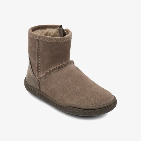 Dětské Barefoot Zimní Zateplené Válenky GROUNDIES Mini Cozy Kids Béžové