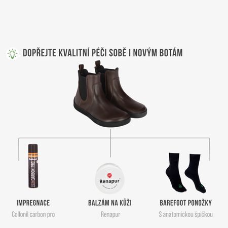 BE LENKA ENTICE NEO Dark Brown & Black | Dámské barefoot chelsea boty