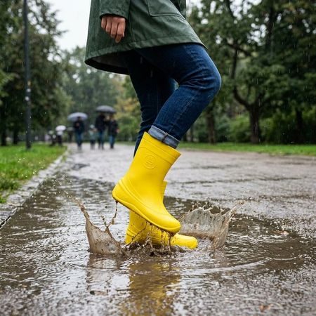 RAYVE MONSOON All Yellow | Dětské barefoot holínky