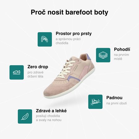 GROUNDIES® Nova GO1 Rose/Orchid női Barefoot sportcipő