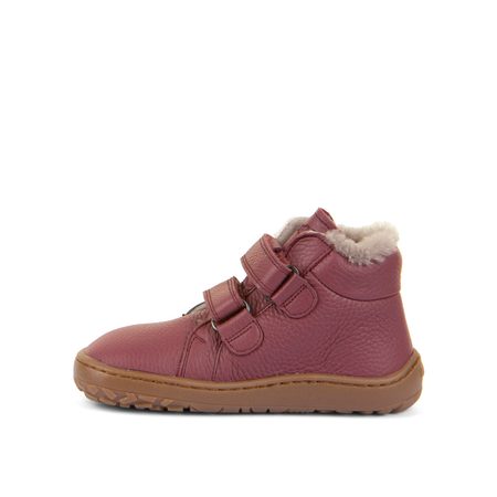 FRODDO ZIMNÍ FURRY Bordeaux | Dětské zimní zateplené barefoot boty