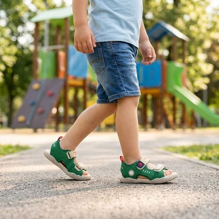 DOCKERS BY GERLI Sandály Zelené | Dětské barefoot sandály