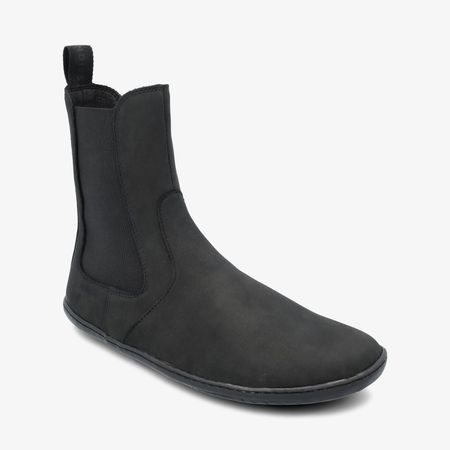 Dámské Barefoot+ Zateplené Chelsea GROUNDIES CAMDEN Černé Matné