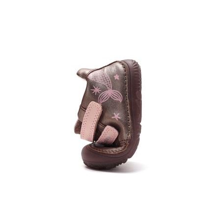 Dětské barefoot celoroční boty D.D.STEP S073-62321 svítící mořská panna - pohled zezadu