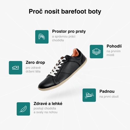 GROUNDIES® Blaze Barefoot+ Black Barefoot sportcipő