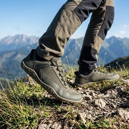 BENNON Barefoot Outdoor Khaki | Barefoot sportovní outdoorové boty