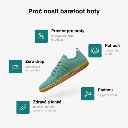 GROUNDIES® Active Knit Jade női Barefoot sportcipő