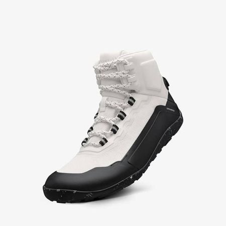 GROUNDIES® All Terrain High Off-white / Black | Dámské barefoot pohorky