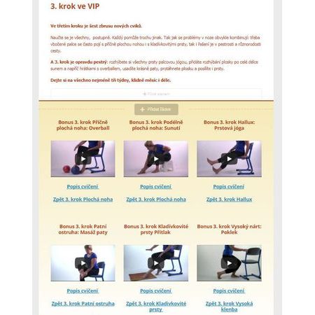 Cviky pro nohy – VIP kurz on-line