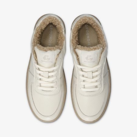 Dámské Barefoot Zateplené Tenisky GROUNDIES® HAMPTONS TEDDY 2.0 REGULAR Krémové