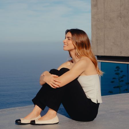 Dámské Barefoot Baleríny GROUNDIES® Ruby Béžovo Černé