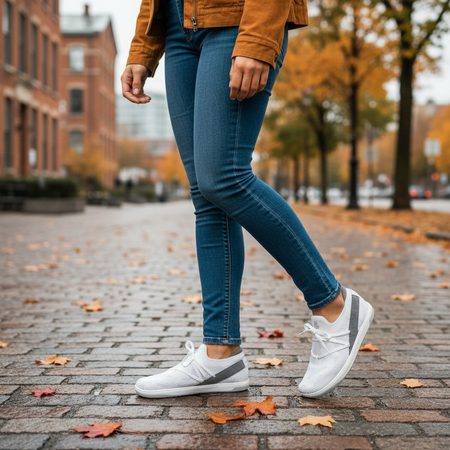 Barefoot Slip-On Tenisky GROUNDIES® Osaka Bílo Šedé