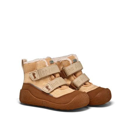 AFFENZAHN PREWALKER MIDBOOT VEGAN SNUGGY Affenzahn Brown | Dětské první barefoot zateplené botičky