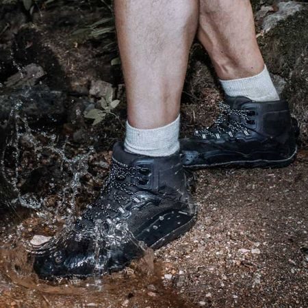 Barefoot Voděodolné Pohorky GROUNDIES® All Terrain High Černé