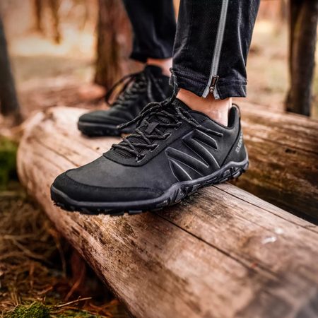 BENNON Barefoot kožené grafitově černé | Barefoot sportovní outdoorové boty