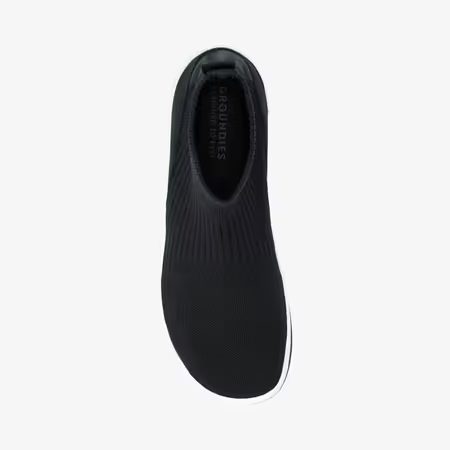 Dámské Barefoot Kotníkové Slip-On Boty GROUNDIES® Kobe Černé