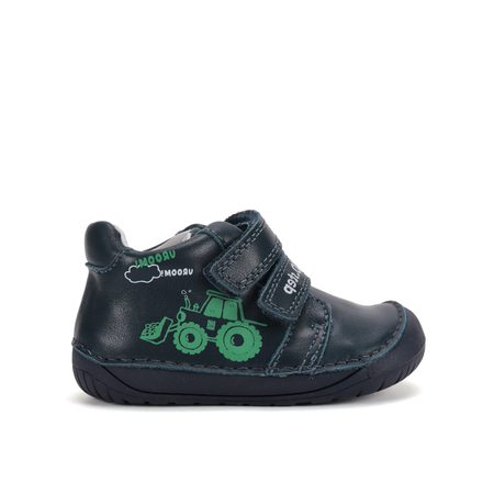 Otroški barefoot celoletni čevlji D.D.STEP S070-62964A temno modri traktor