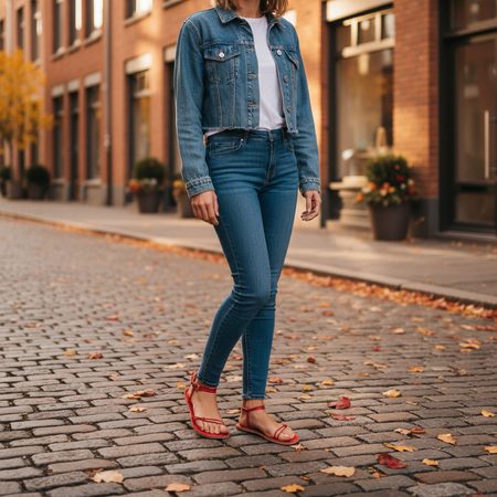 GROUNDIES® Cadiz Red női Barefoot szandál