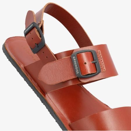 GROUNDIES® Kos Cognac | Dámské barefoot sandály
