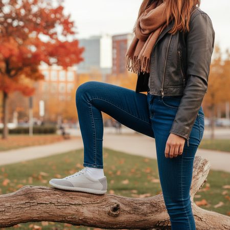 GROUNDIES® Amsterdam Light Grey Ženske barefoot tenisice