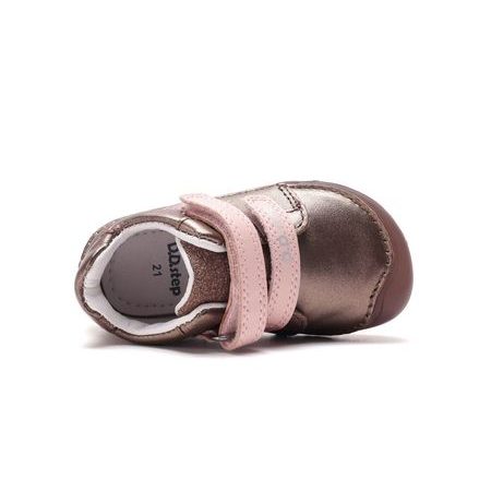Dětské barefoot celoroční boty D.D.STEP S073-62321 svítící mořská panna - pohled zepředu