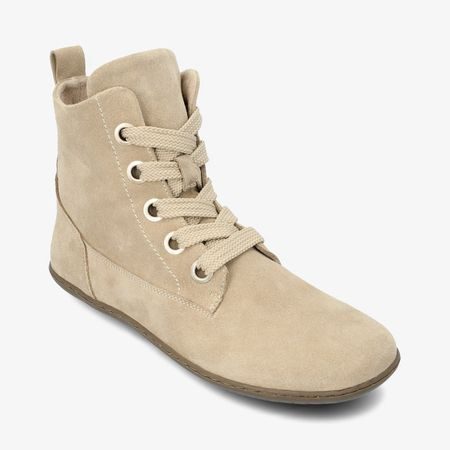 Dámské Barefoot Kotníkové Boty GROUNDIES® Salzburg Béžové