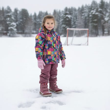 GROUNDIES® Ottawa Berry/Red Детски Barefoot Топли Глезенни Обувки