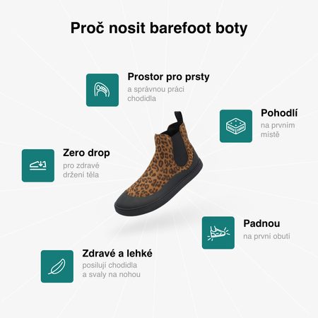 GROUNDIES® SIENNA Leopard Ženske Barefoot Chelsea