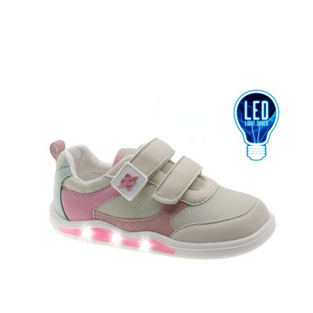 BEPPI SAPATO INFANTI Béžové | Dětské barefoot svítící tenisky