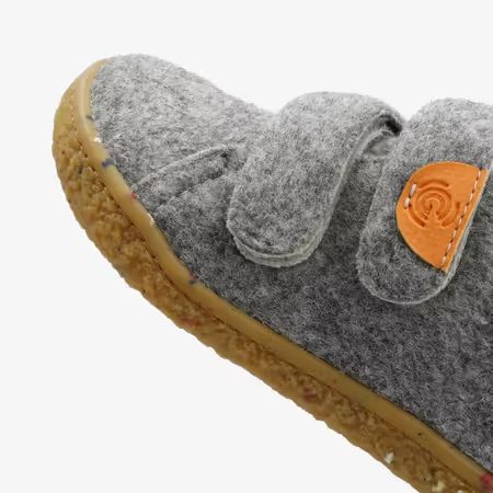 Dětské Barefoot Přezůvky GROUNDIES® Malmö Home Šedo Oranžové