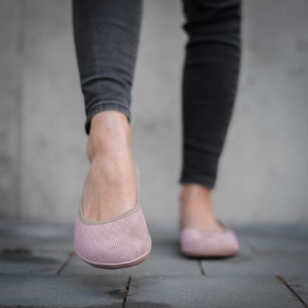Dámské Barefoot Baleríny GROUNDIES® Lily Starorůžové