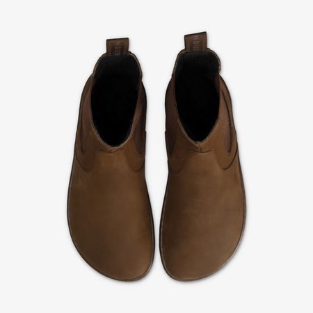 Dámské Barefoot+ Zateplené Chelsea GROUNDIES CAMDEN Čokoládové