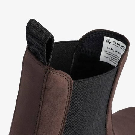 GROUNDIES CAMDEN Dark Brown Barefoot+| Chelsea zateplené barefoot boty