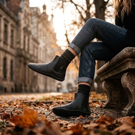 LEGUANO BAREBOOT Crne | Toplinskе barefoot čizme