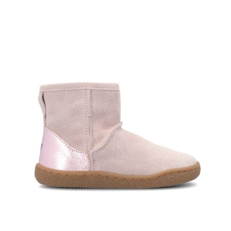 Dětské Barefoot Zimní Zateplené Válenky GROUNDIES Mini Cozy Kids Růžové