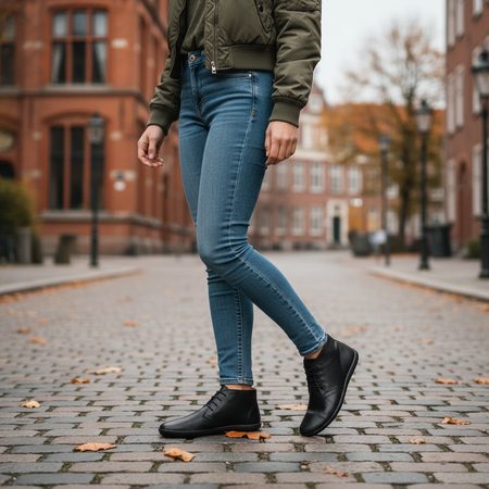 GROUNDIES® Milano Black Barefoot+ gležnjače