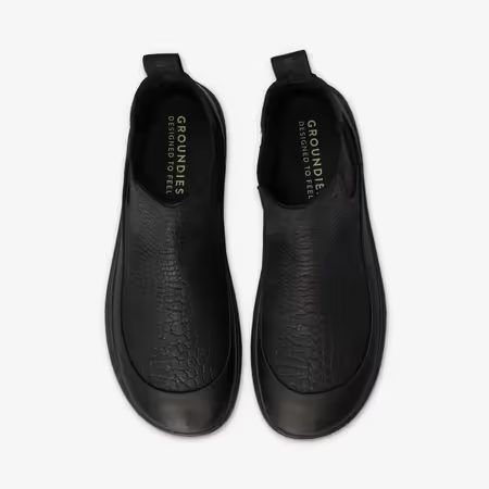 Dámské Barefoot Chelsea GROUNDIES® SIENNA Černé/Krokodýl