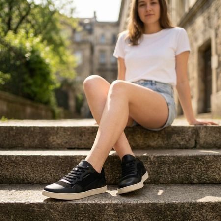 Dámské Barefoot Tenisky GROUNDIES® Nova Special Černá/Krokodýl