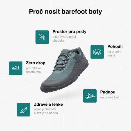 GROUNDIES® All Terrain Low 2.0 Blue Barefoot túracipő