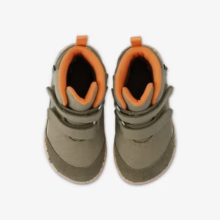 Dětské Barefoot Zateplené Kotníkové Boty GROUNDIES® Ottawa Khaki Oranžové