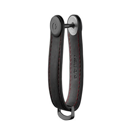 Klíčenka Orbitkey 2.0 Crazy Horse Obsidian Black & Red